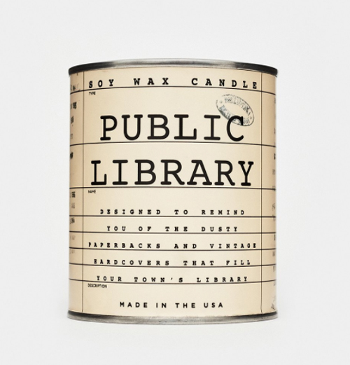 Public Library Card Candle