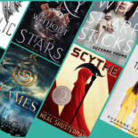 sci fi books for teens: The Diabolic, Sky Without Stars, Girls with Sharp Sticks, Rabbit & Robot, Want, Fate of Flames, Scythe, The Program.
